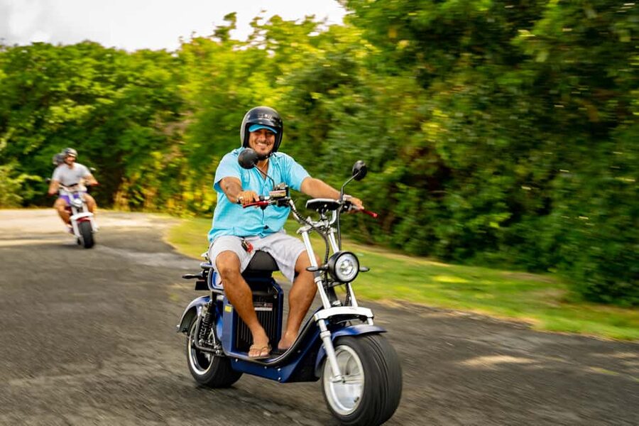Beaches and Backroads Electric Big-Wheel Scooter Tour - The scooter takes practice, not bravado