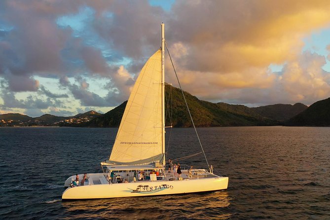Champagne Sunset Sail in St. Lucia - Choosing a comfortable place onboard