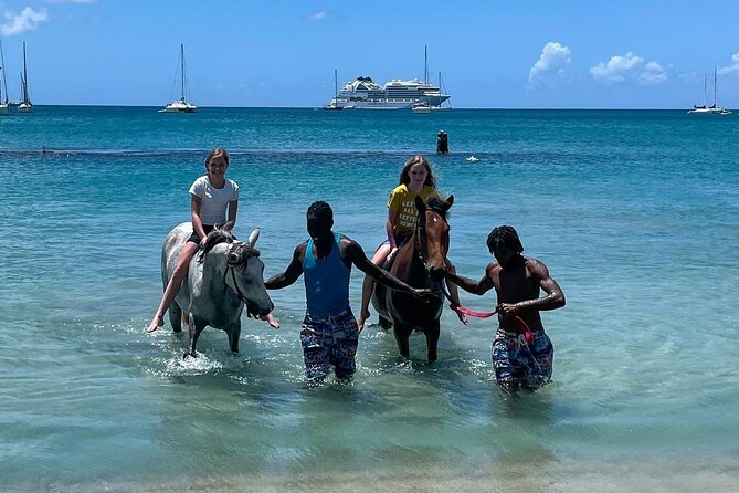 Gros Islet Village Horseback Riding run with Dore's riding Stable - From Cap Estate to the St. Lucian coast