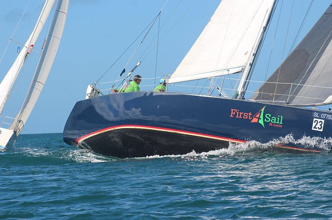 Hands on Sailing Tour in Rodney Bay St Lucia - Flying the jib and taking the wheel