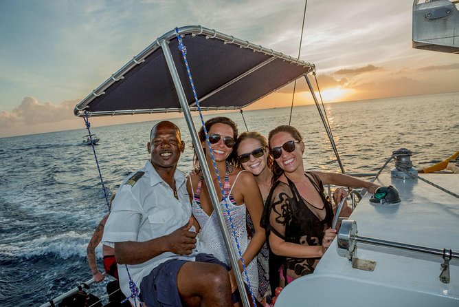 Piton Sunset Snorkel Cruise St. Lucia From Castries - Sunset from the catamaran deck