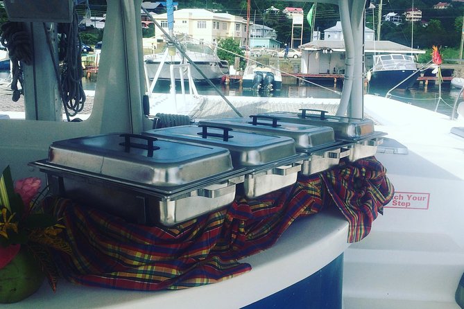 Private 3-Hour Catamaran Sunset Cruise from Soufriere for Up to 15 Guests - Open-bar drinks and finger foods