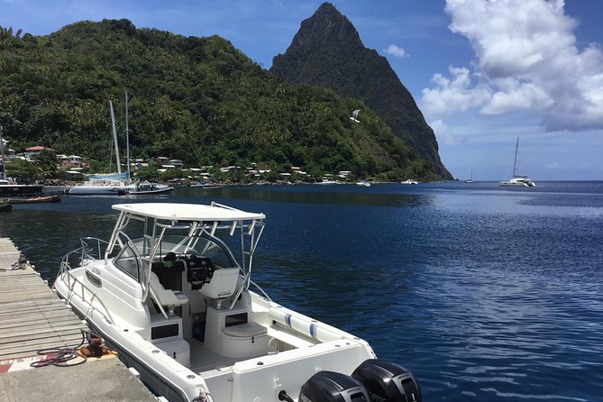 Private All Inclusive Speedboat to Soufriere with Lunch, Mud Bath & Waterfall - Jalousie Beach and snorkeling time