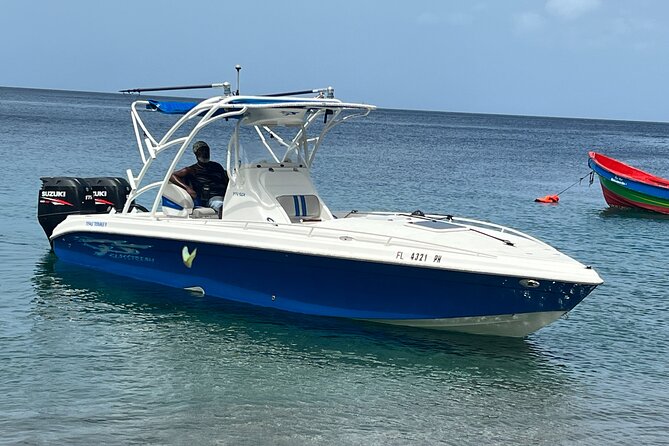 Private Boat Charter St. Lucia, boat tour to Soufriere. Full day - Anse Cochon: Your First Snorkeling Stop