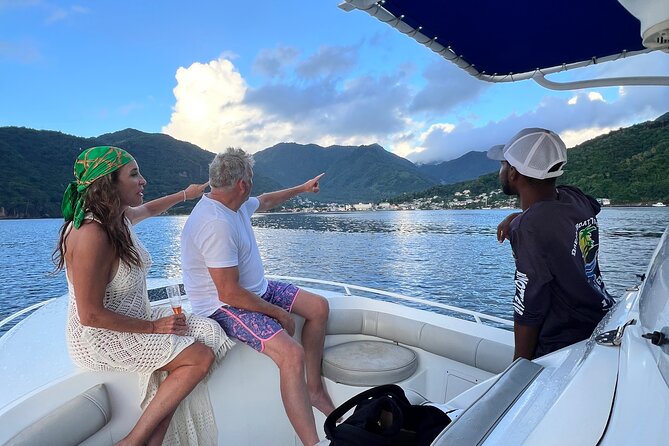 Private Boat Charter St. Lucia, boat tour to Soufriere. Full day - The Pitons From the Water