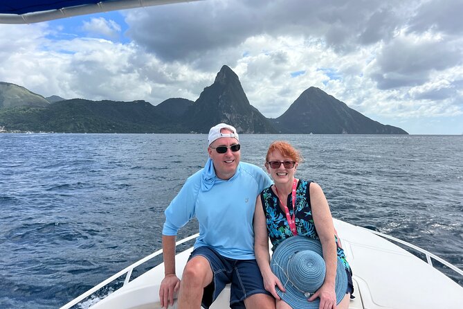 Private Boat Charter St. Lucia, boat tour to Soufriere. Full day - Jalousie Beach and the Marine Reserve
