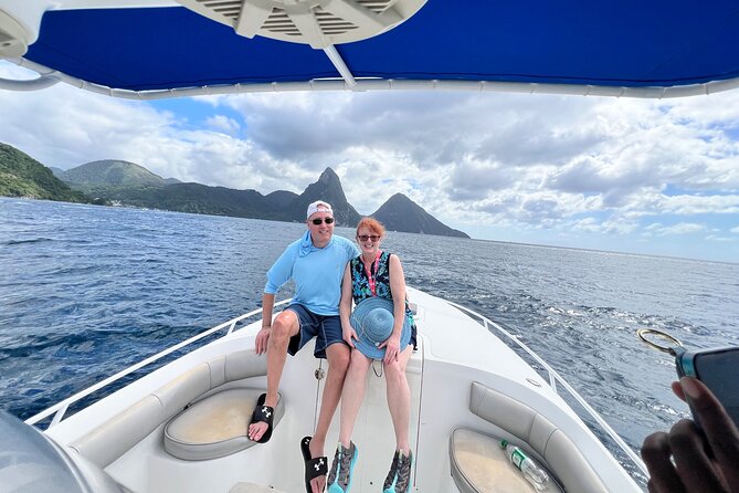 Private Boat Charter St. Lucia, boat tour to Soufriere. Full day - Optional Sulphur Springs and Piton Falls