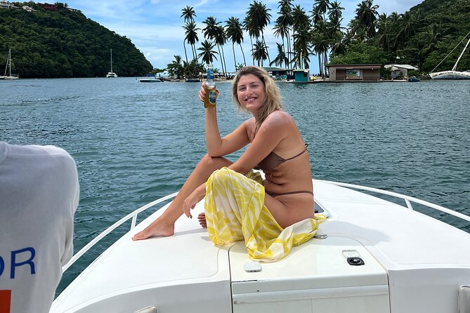Private Boat Charter St. Lucia, boat tour to Soufriere. Half day. - The drinks and crew make the ride feel relaxed