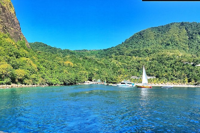 Private Custom Coastal Cruise St. Lucia Full Day - Diamond Waterfall: a short shore visit