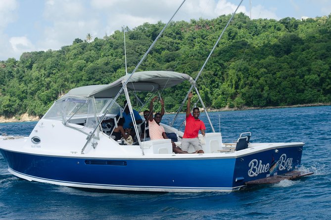 Private Custom Coastal Cruise St. Lucia Half Day - Cruising toward the Pitons and Sugar Beach