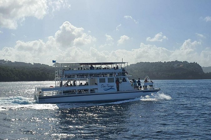 Rodney Bay to Soufriere Catamaran Transfer - The approach to Soufriere and the Pitons