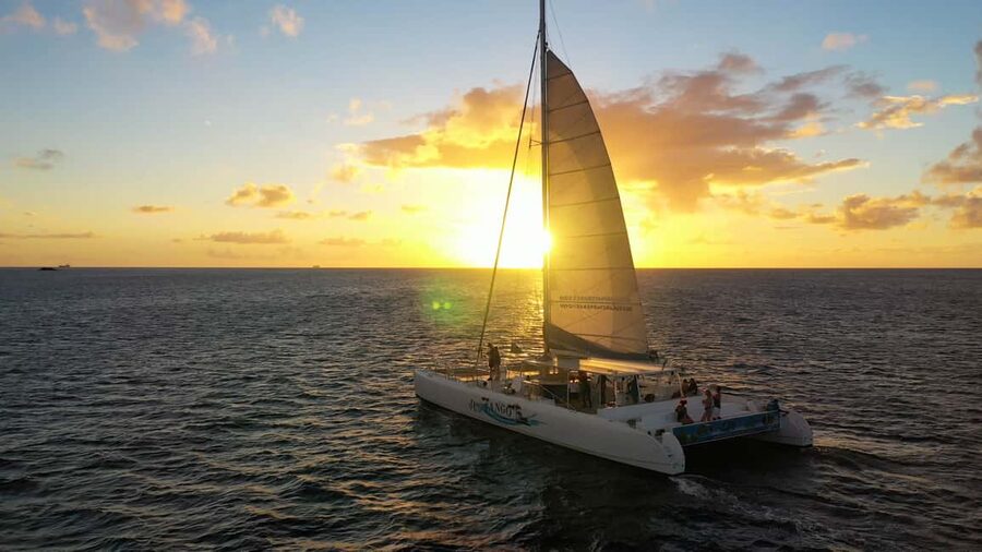Romantic Caribbean Sunset Cruise - Watching for the green flash