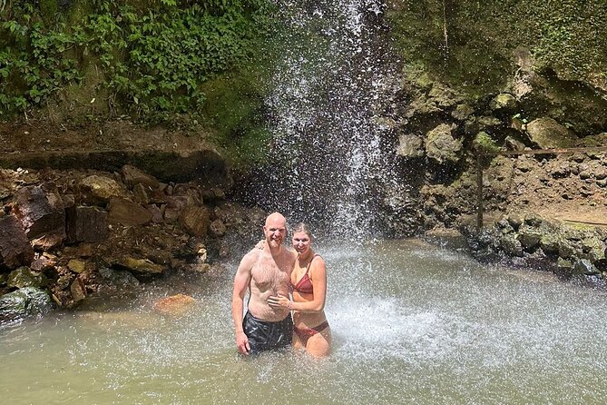 Soufriere Adventure Nature Trail Hike | Waterfall | Mud Baths - Cooling off at Piton Falls