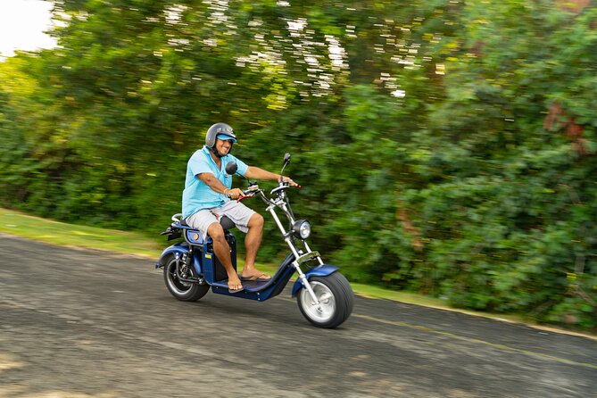 St.Lucia Beaches and Backroads Tour by Electric Big-Wheel Scooter - What this Rodney Bay scooter tour is really like