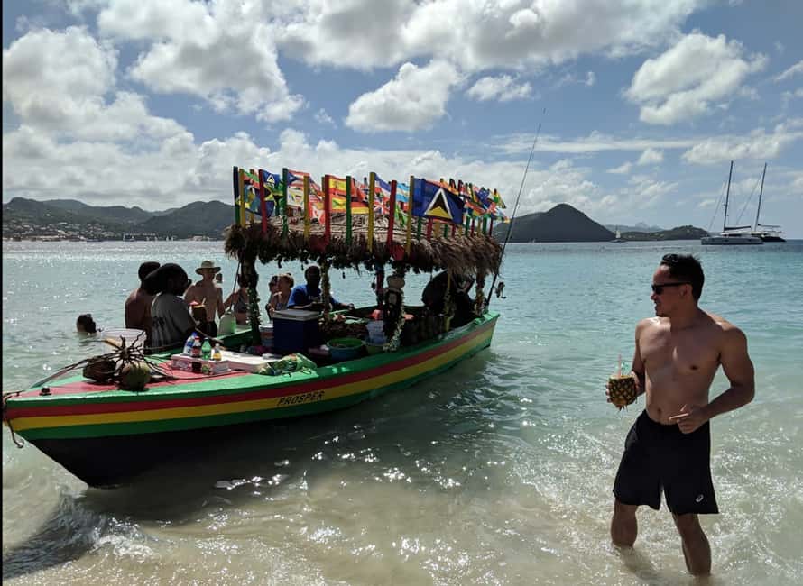 St Lucia Pigeon Island Ultimate Relaxer Experience - Climbing Fort Rodney for the big view