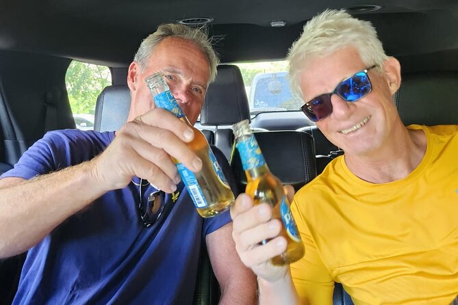 St Lucia Transport from Hewanorra Airport Private Transfer - The ride itself, with snacks and Piton beer
