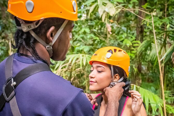 St. Lucia Zip line, Aerial Tram and Hiking tour Ultimate 3 - The 20-minute safety briefing and practice line